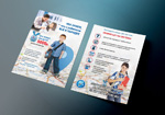 Разработка и дизайн листовки для компании ТРИ ТОЧКИ - продажа трекеров для отслеживания местоположения детей